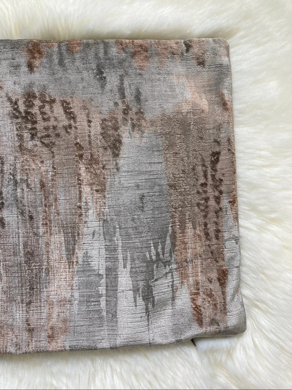 Restoration Hardwear RH PIllow Cover Rayon Velvet Striated Brushstroke Sham